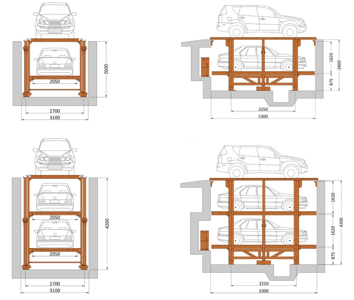 SOLUTION DE STATIONNEMENT SOUTERRAIN INVISIBLE : PROJET D'ASCENSEUR DE PARKING À QUATRE MONTANTS EN CHINE