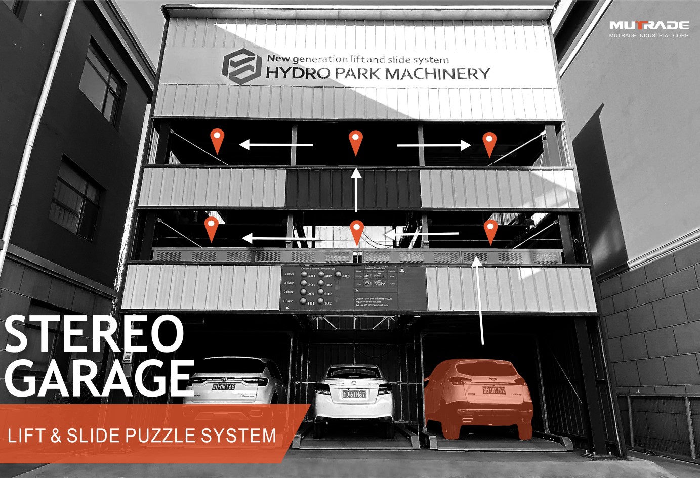 Puzzle stéréo liste de garage et toboggan parking à plusieurs niveaux hydraulique équipement de stationnement en chine
