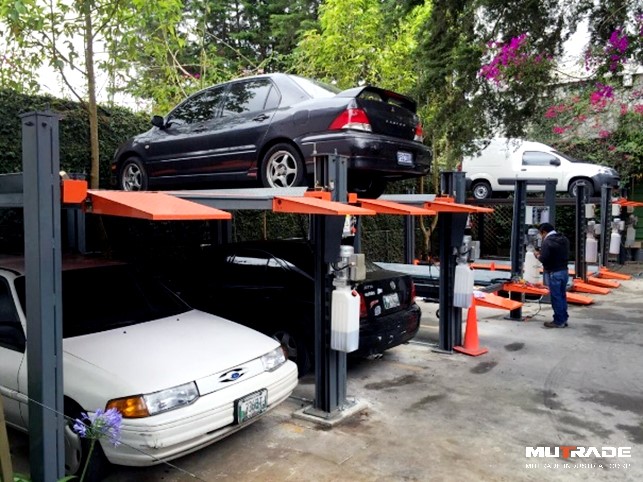 Ascenseur hydraulique de stationnement de voiture à 4 postes, mutrade CE TUV EAC, haute qualité, prix chinois 1