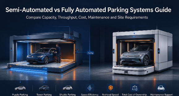 Systèmes de stationnement semi-automatisés ou entièrement automatisés : principales différences et applications